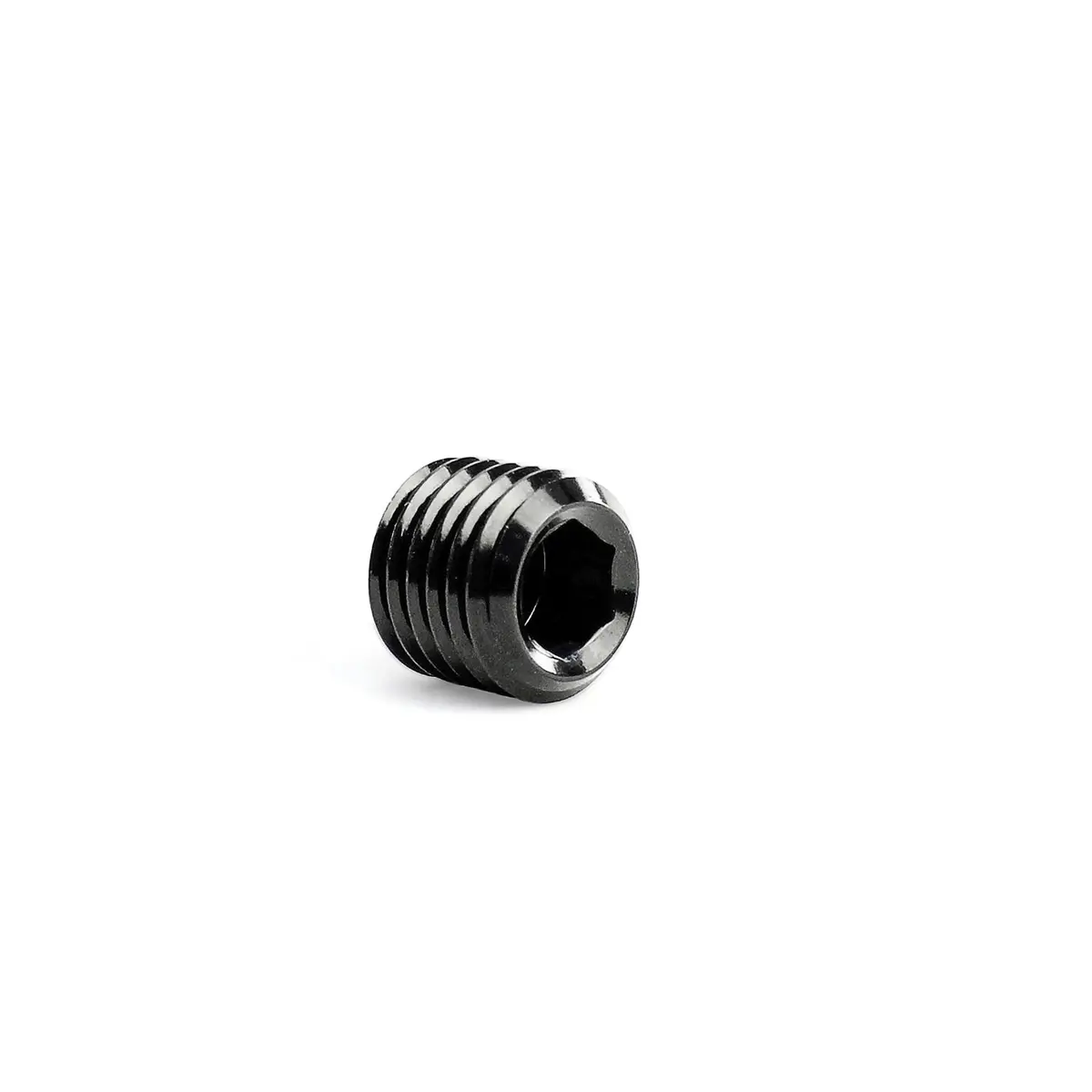 Hps Performance An Fittings 3/8" Npt Allen Plug, Aluminum, Black 1
