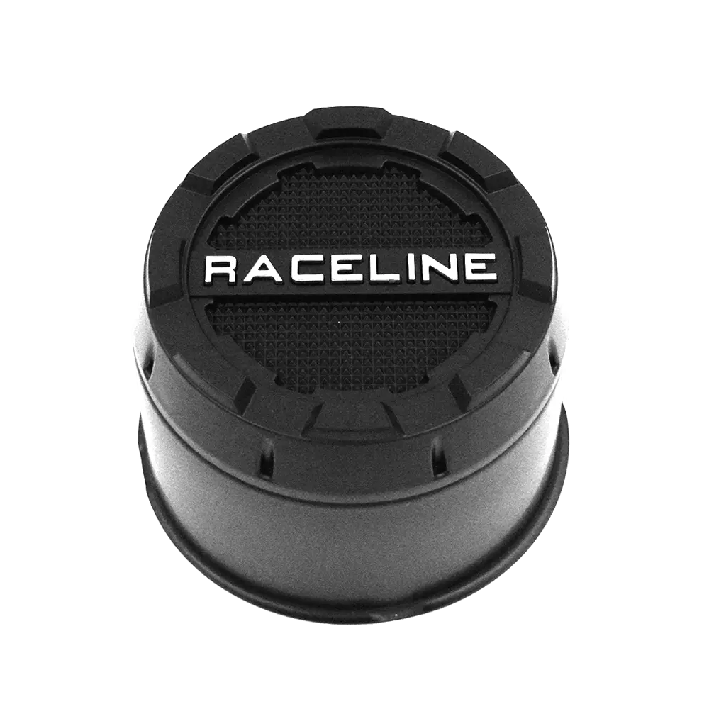 Raceline Wheels 2Pc Push Through Black Cap 3.70 Bore 1