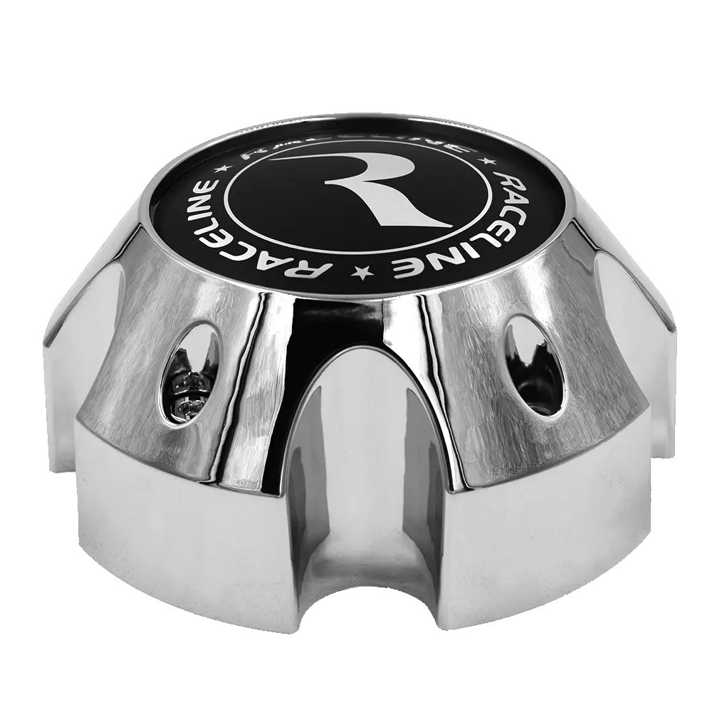 Raceline 982 Raptor Cap Chrome W/Black Logo 5X5.5/5X150 1