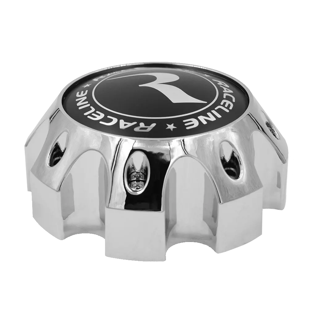Raceline 982 Raptor Cap Chrome W/Black Logo 8X6.5/8X170 1