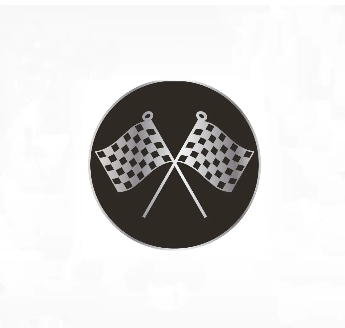Crossed Flags Badge For Horn Buttons, Caps And Gear Knobs 1