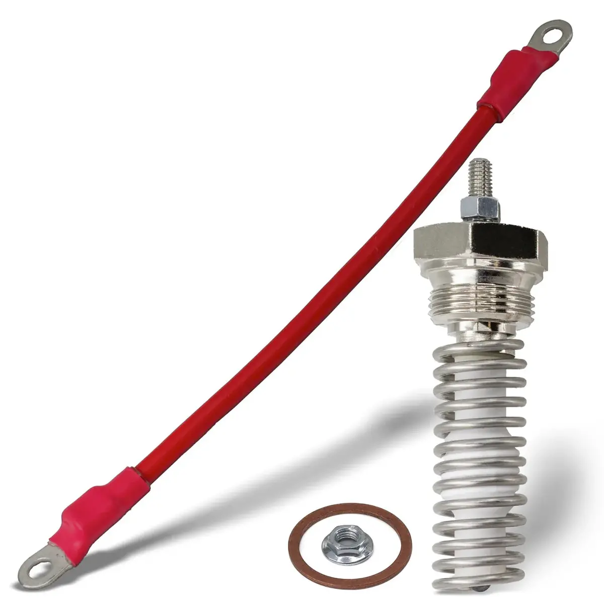 Banks Dual Heater Upgrade Kit Includes 750-Watt High-Performance Coil Heater, Copper Washer, And Cable. 1