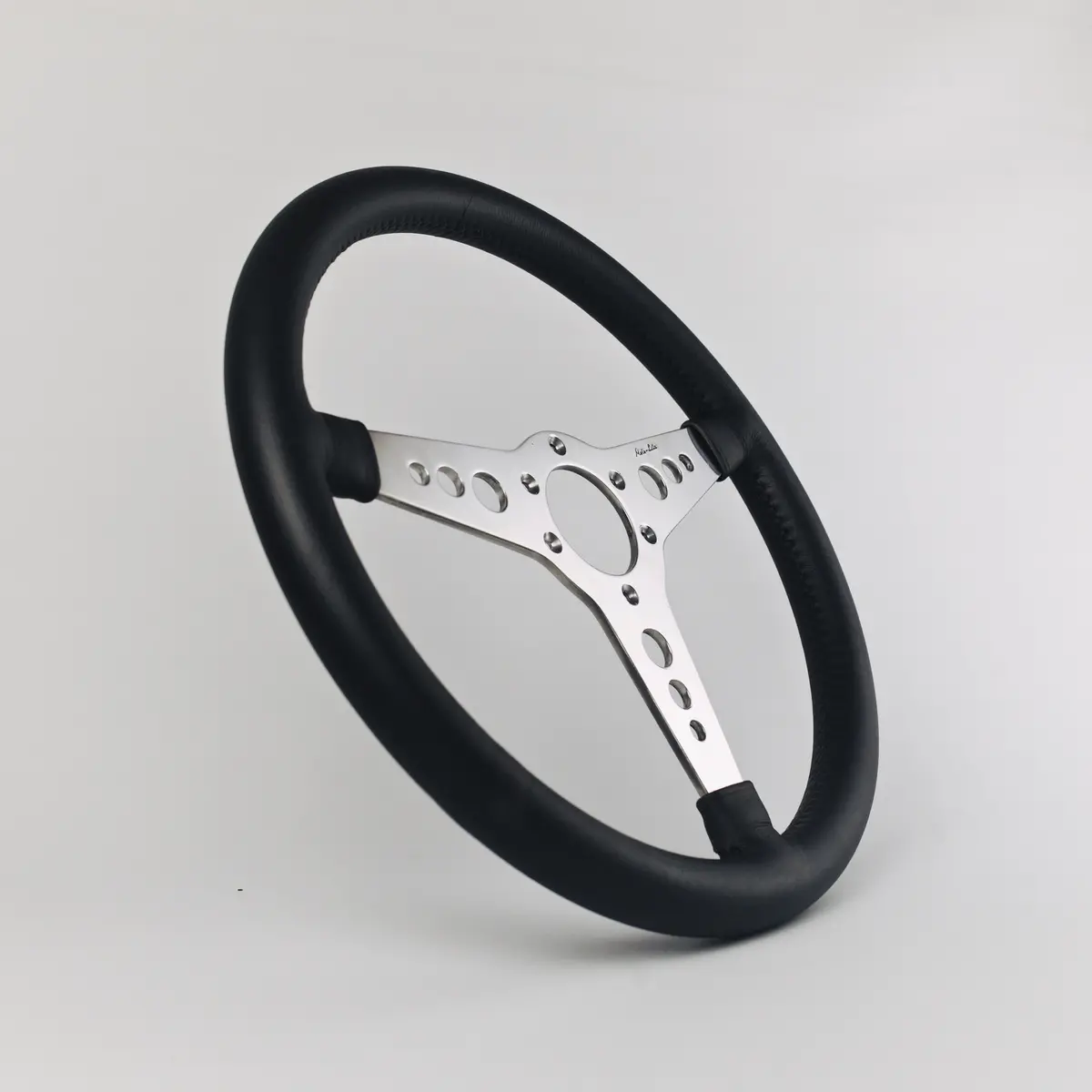Flat Wheel For E-Type (Xke) - Custom Y Leather - Polished 1