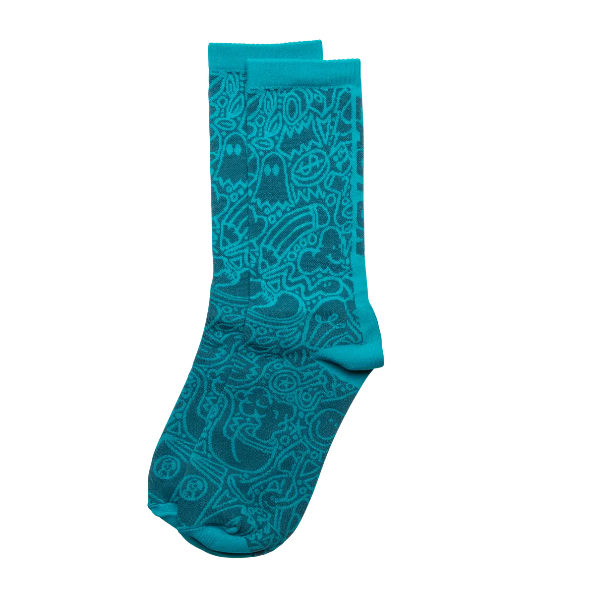 Stylish Easton Cycling X Cento Scribble-Design Ankle Sock