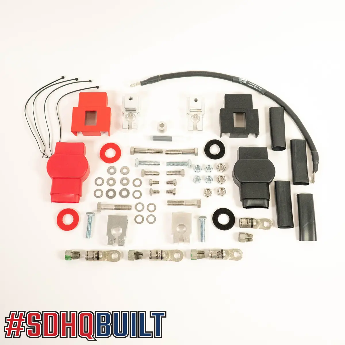 2017-2019 Ford Super Duty (F250/F350/F450) Sdhq Built Billet Dual Battery Terminal Kit 1