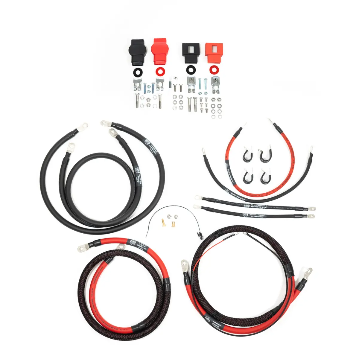Sdhq Built 1995-2002.5 Ford 7.3L F250/F350/Super Duty Billet Battery Terminal Upgrade Kit 1