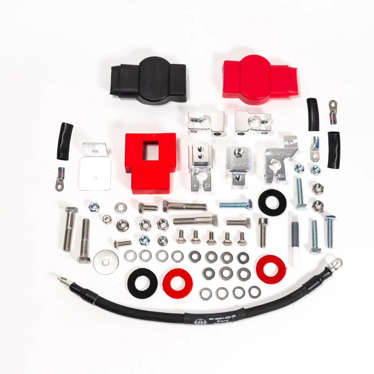 Sdhq Built 2023-2026 Ford F250/F350 Billet Dual Battery Terminal Upgrade Kit 1