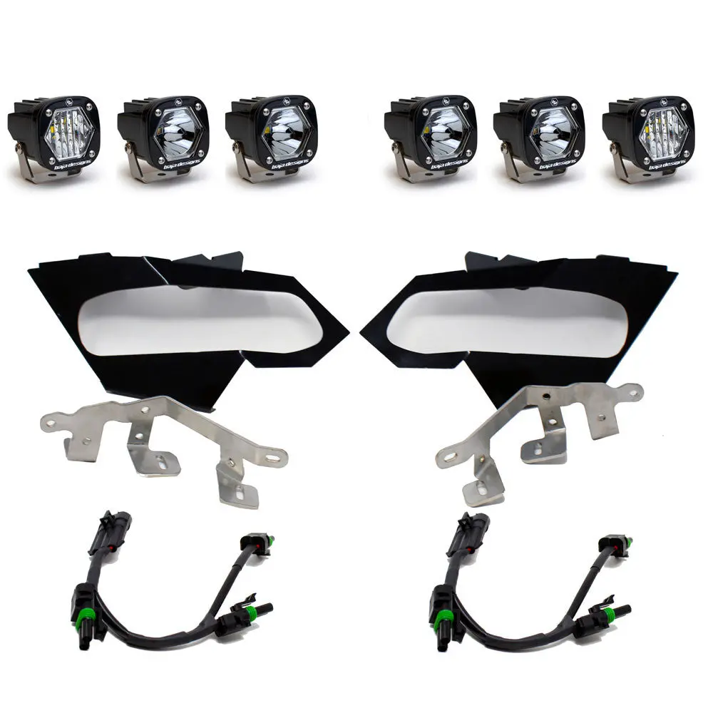 Can-Am S1 Triple Led/Laser Headlight Kit - Can-Am 2017-24 Maverick X3 1