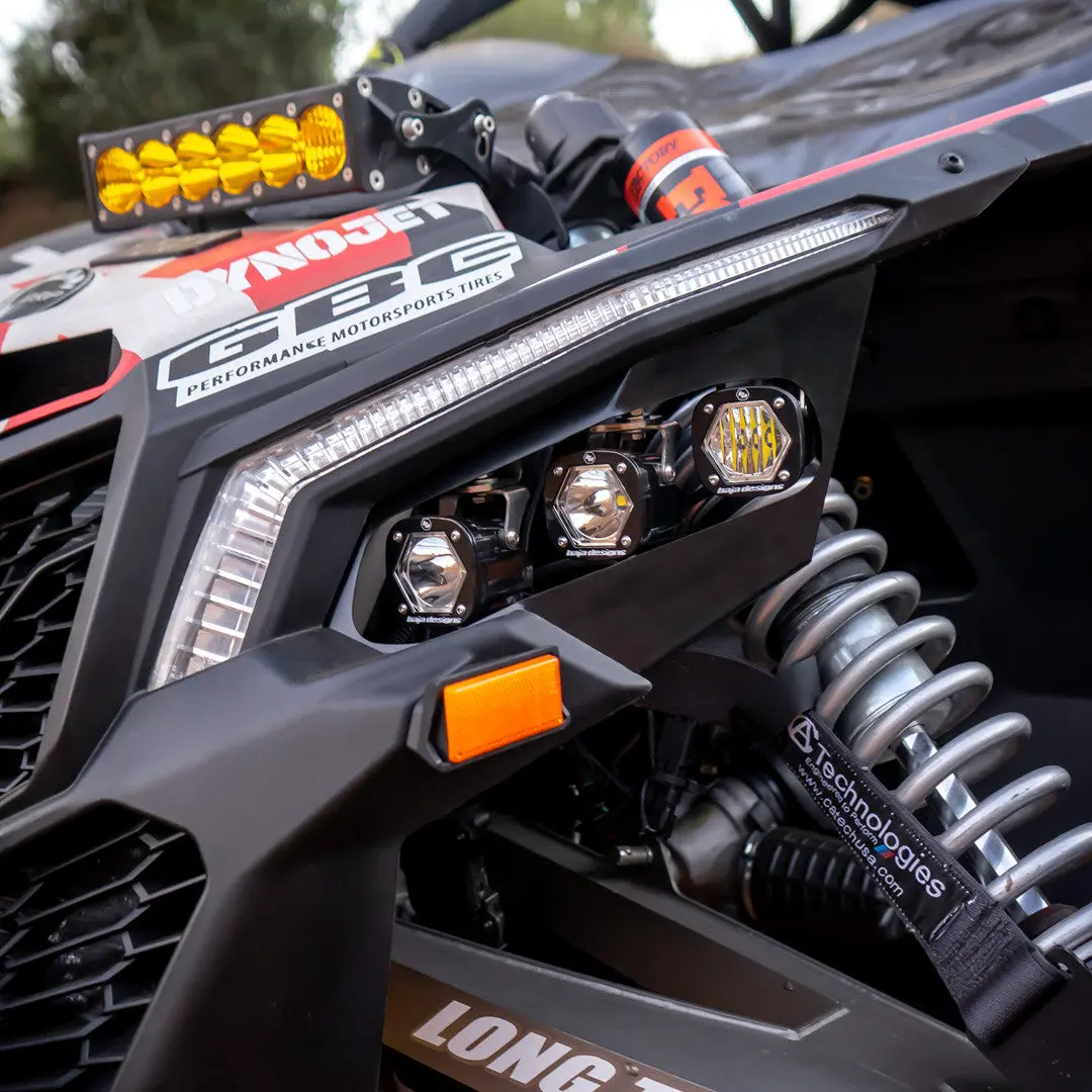 Can-Am S1 Triple Led/Laser Headlight Kit - Can-Am 2017-24 Maverick X3 2