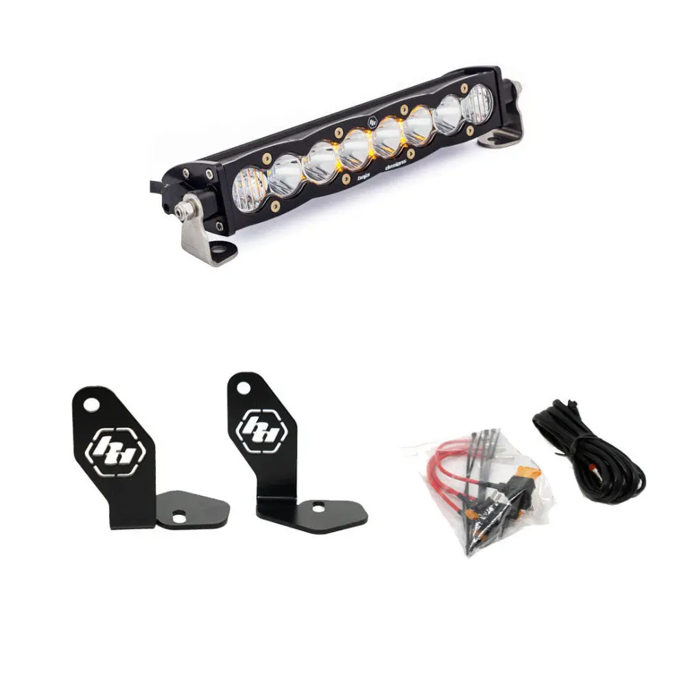 Baja Designs 2022-2024 Polaris Rzr Pro R Hood Mounted S8 10" Light Bar Kit 1