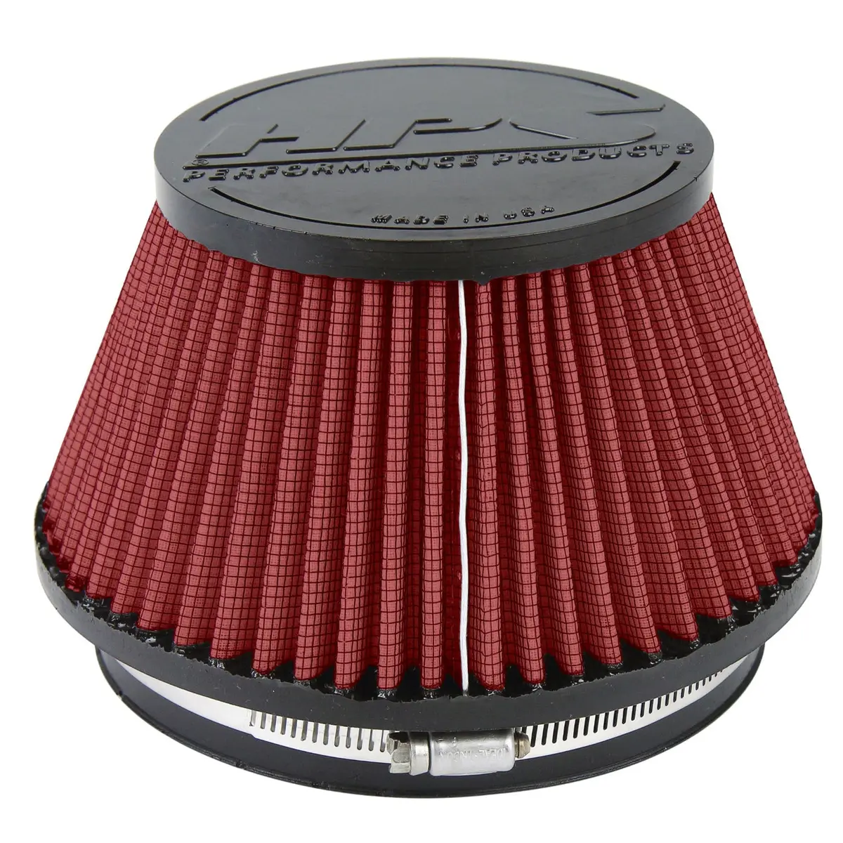 Hps Performance Red 6" Air Filter, 5" Length, 7.5" Base, 5" Top, Hps-4302-Red 1
