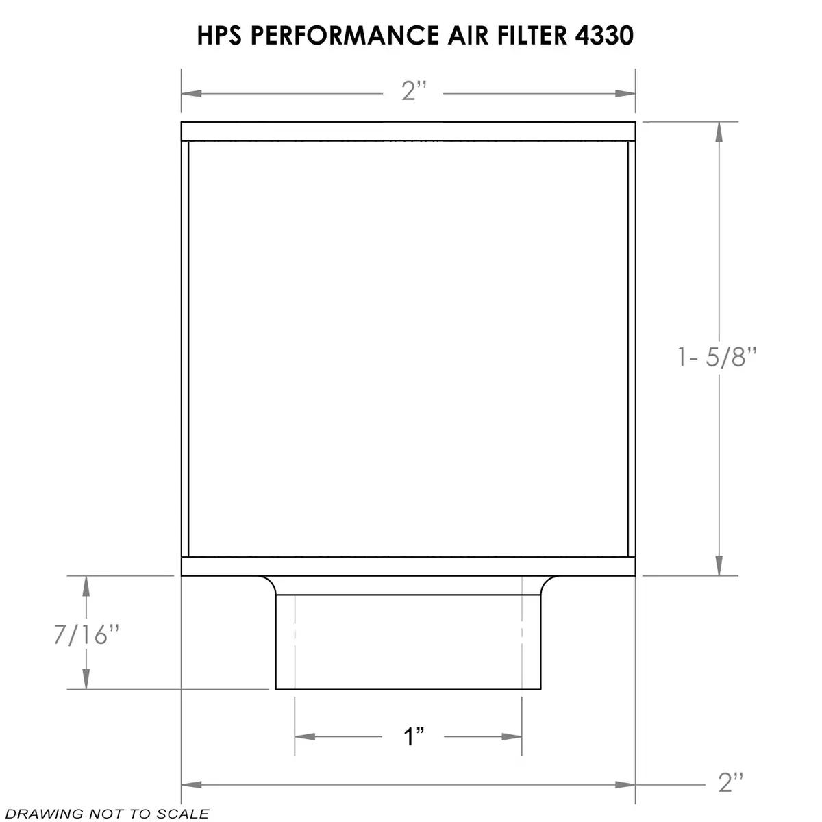 Hps Performance Crankcase Vent Air Filter Breather 1" Id, 2" Overall Length 2