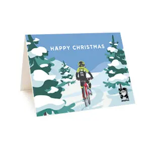 Hup Cyclocross Christmas Greetings Card (Pack Of 5) 1