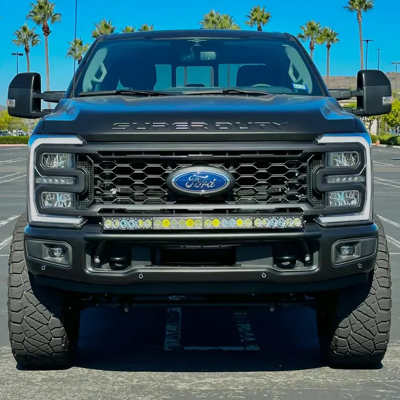 2017-2024 Ford Super Duty Light Mount "Low Pro" Series For 40" Baja Designs Onx6 Arc Light Bar 1