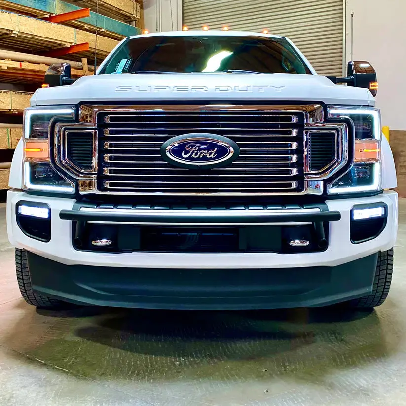 2017-2024 Ford Super Duty Light Mount "The Nerf" Series - Smooth Bar With No Light Tabs 1