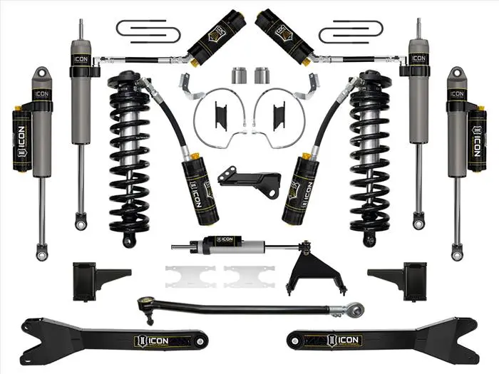 Icon 2023-2025 Ford F-250/F-350 Super Duty 4Wd, 4-5.5" Lift, Stage 7 Coilover Conversion System W/ Radius Arms 1