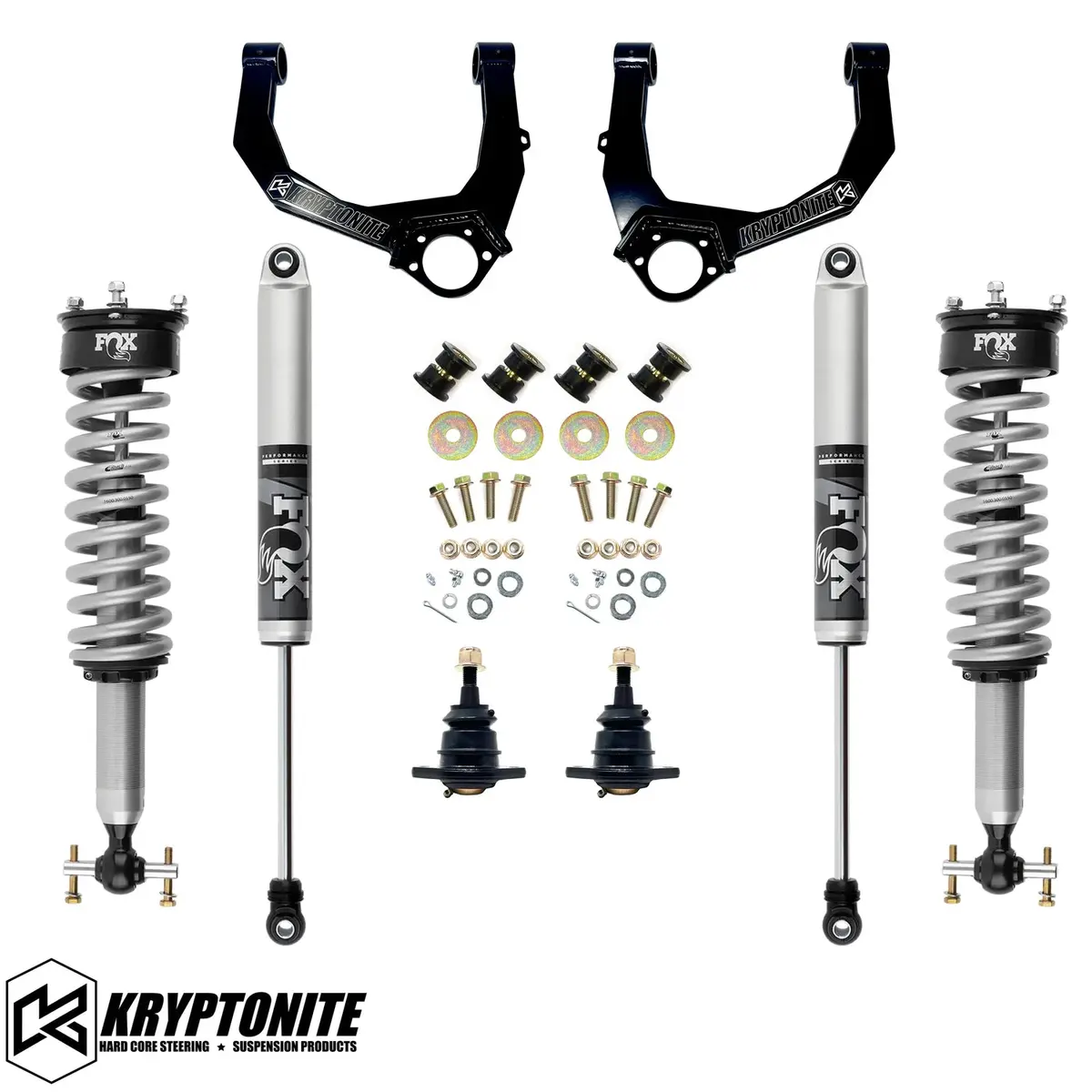 Kryptonite Stage 3 Leveling Kit With Fox 2.0 Shocks 1/2 Ton 6 Lug 2019+ At4/Trail Boss 1