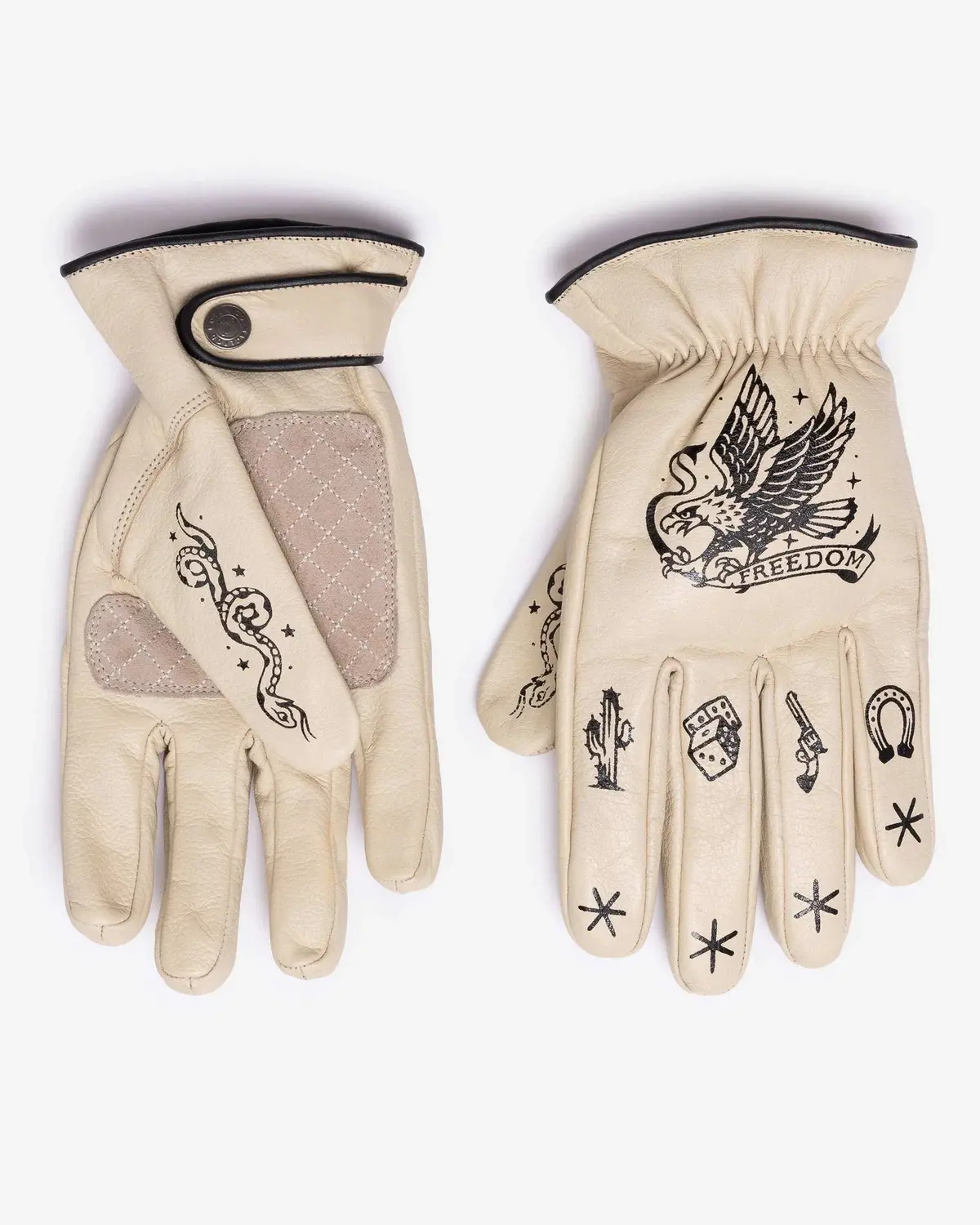 Macleod Outlaw Leather Gloves - Cream 1