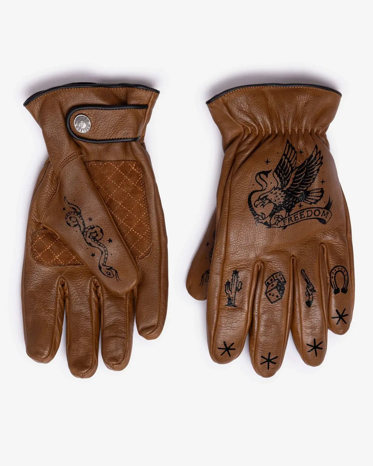 Macleod Outlaw Leather Gloves - Brown 1