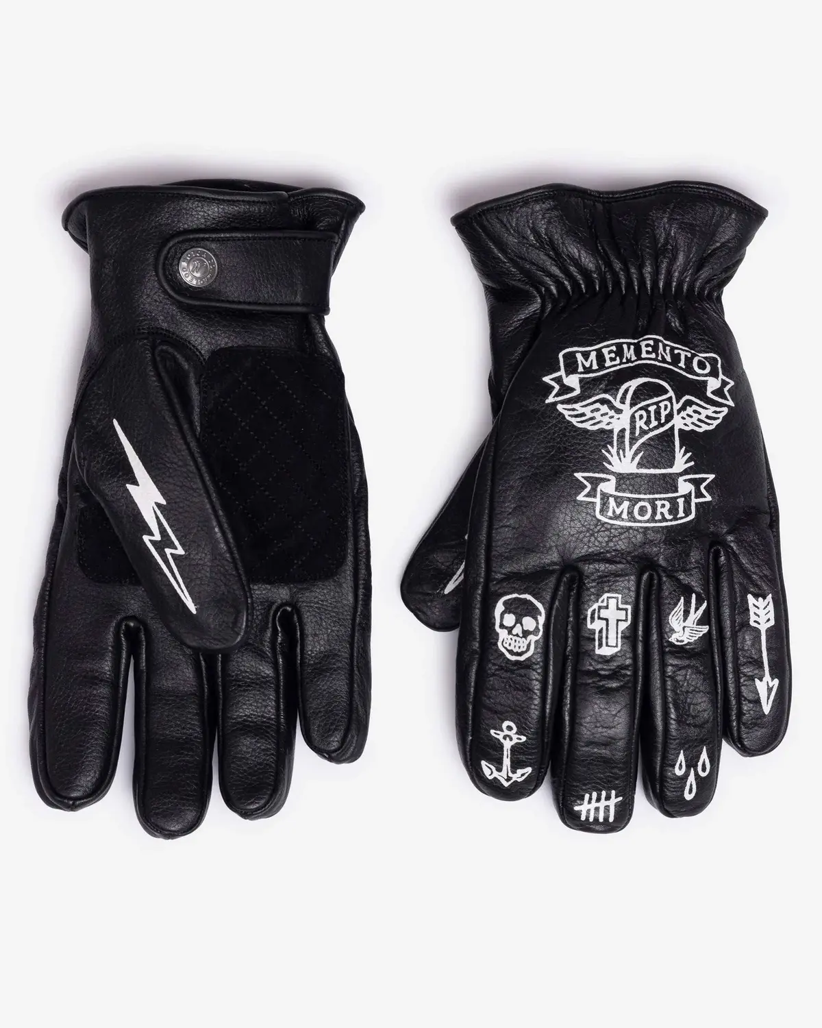 Macleod Memento Mori Leather Gloves - Black 1