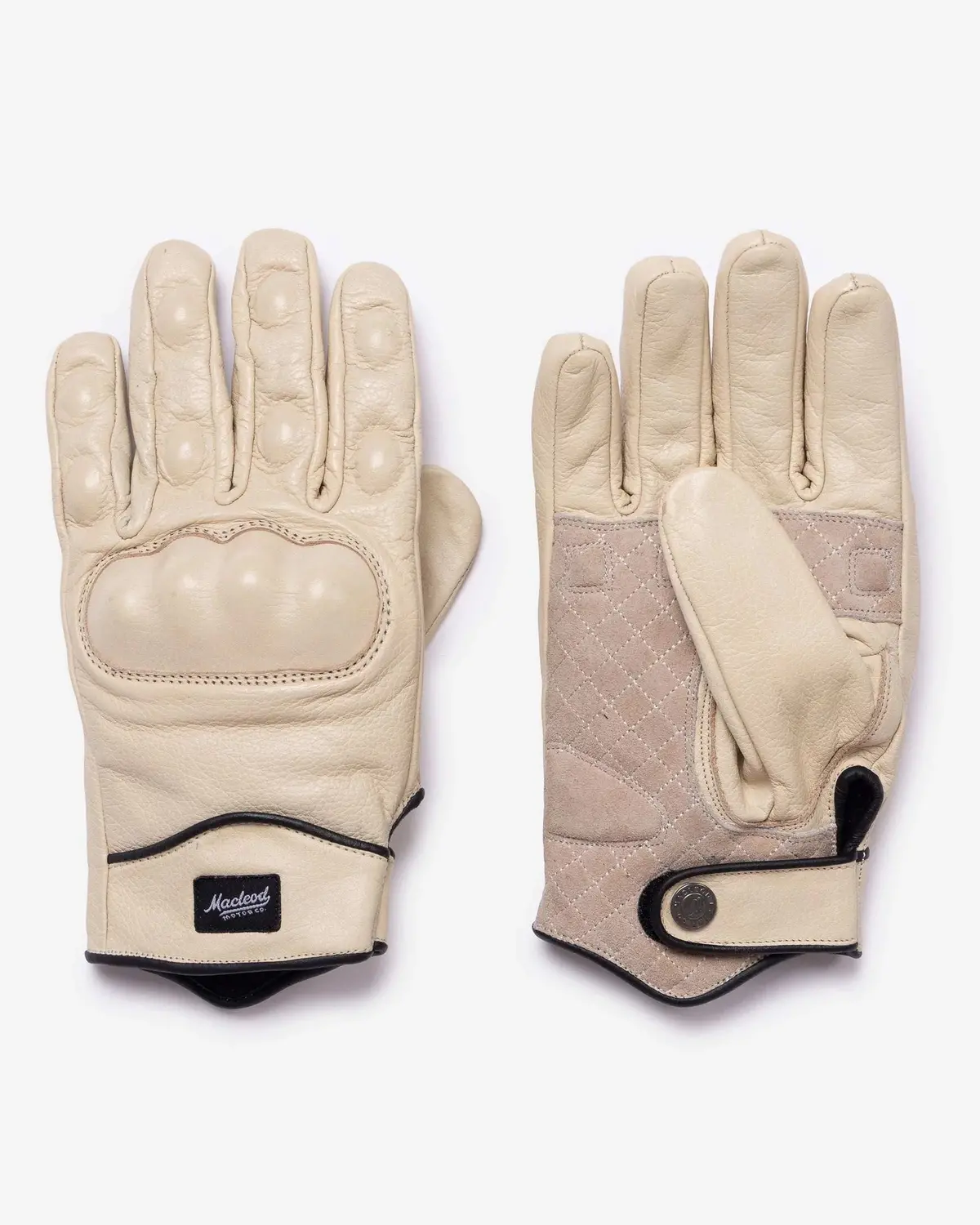 Macleod Rebel Leather Gloves - Cream 1