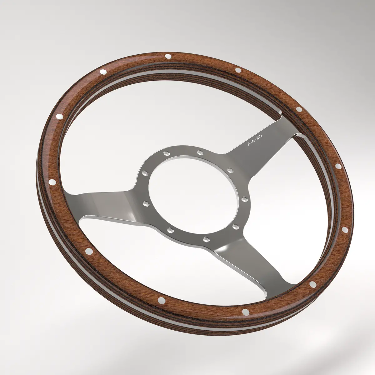 Dished Mk3 Wood Rim - Thick Grip Steering Wheel 5