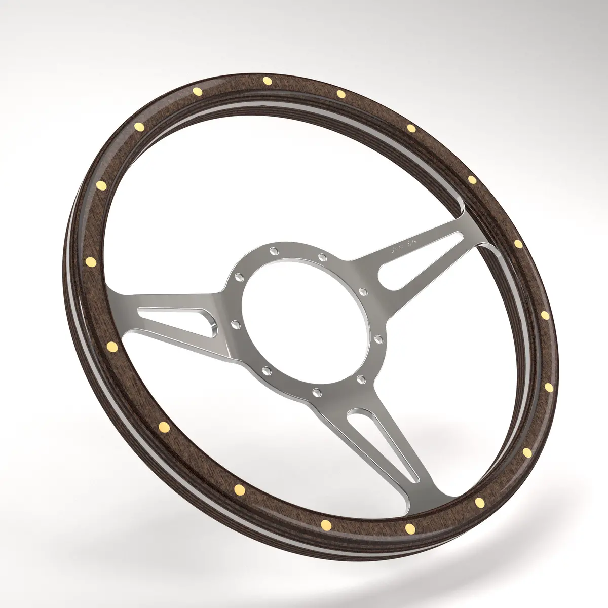 Dished Mk3 Wood Rim - Thick Grip Steering Wheel 14