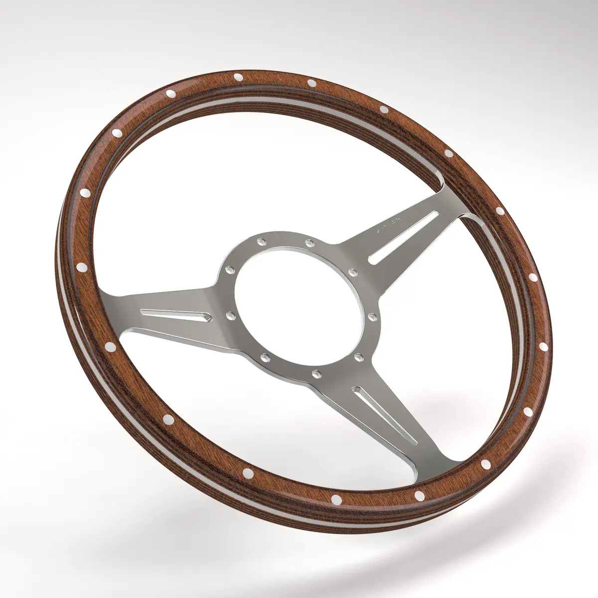 Dished Mk3 Wood Rim - Thick Grip Steering Wheel 44