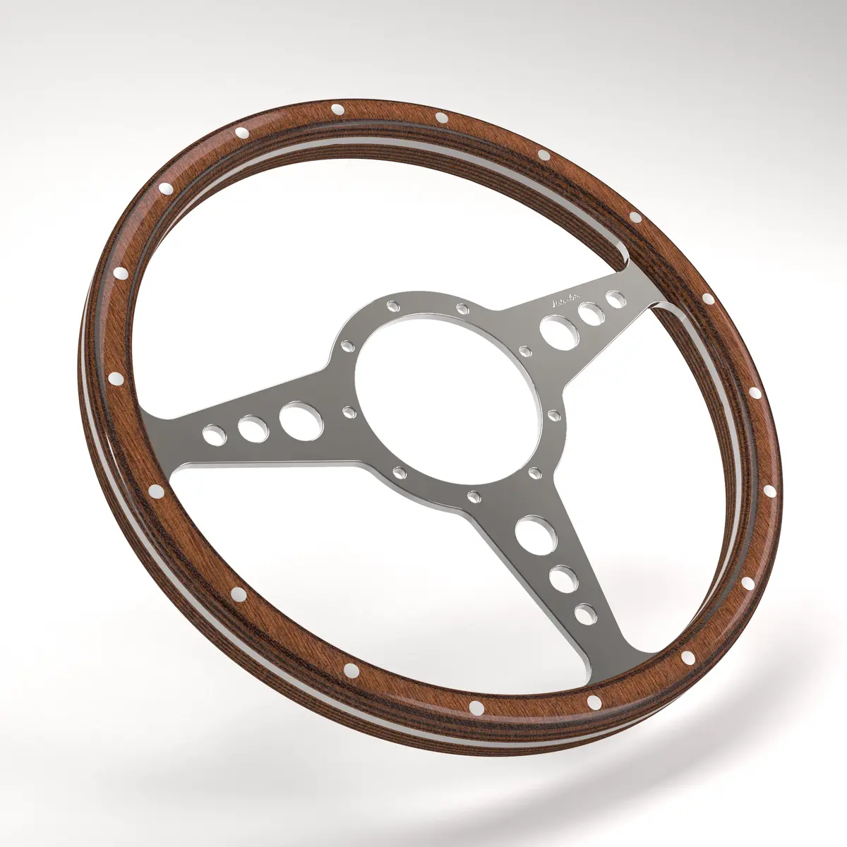 Flat Mk3 Wood Rim - Thick Grip Steering Wheel 15