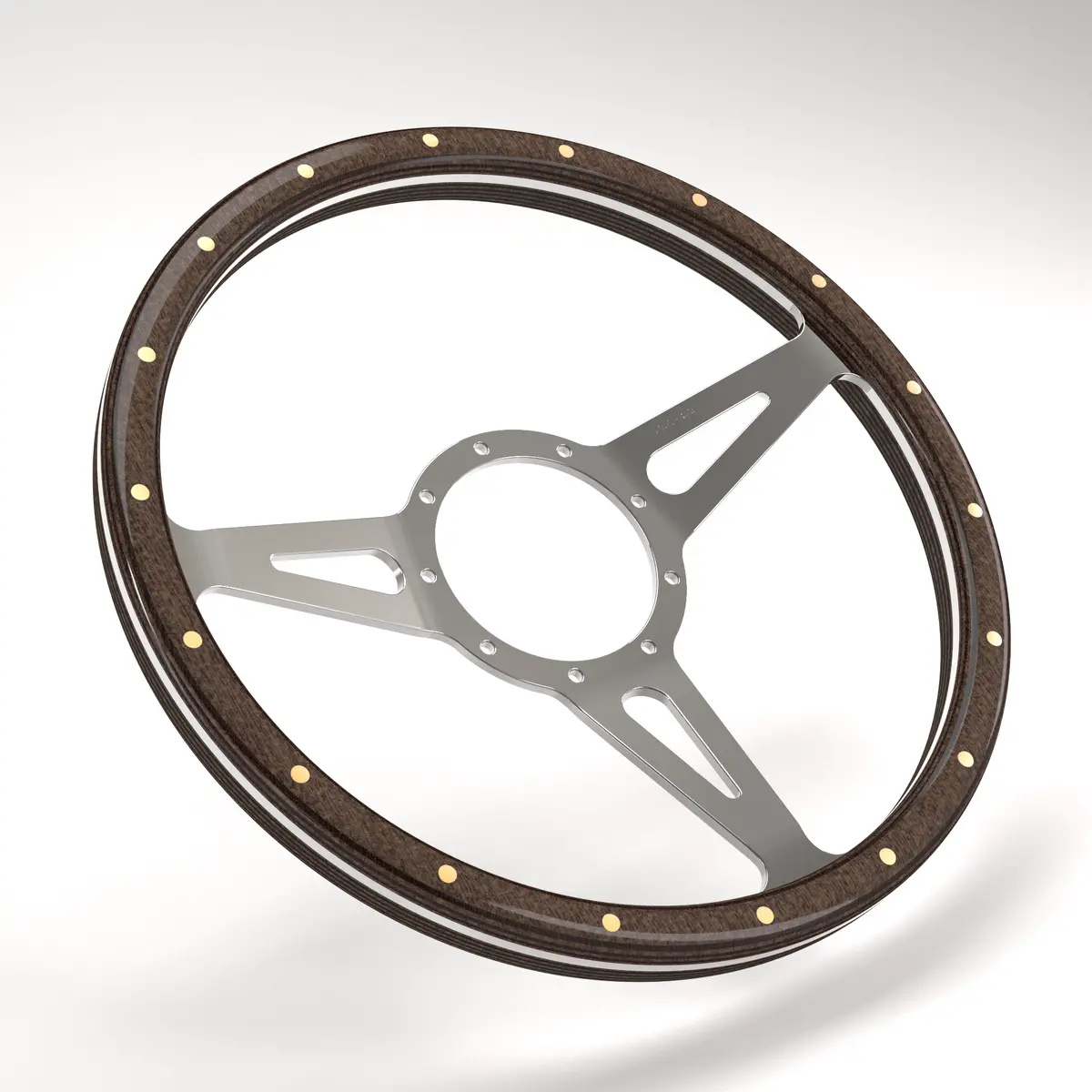 Dished Mk3 Wood Rim - Thick Grip Steering Wheel 16