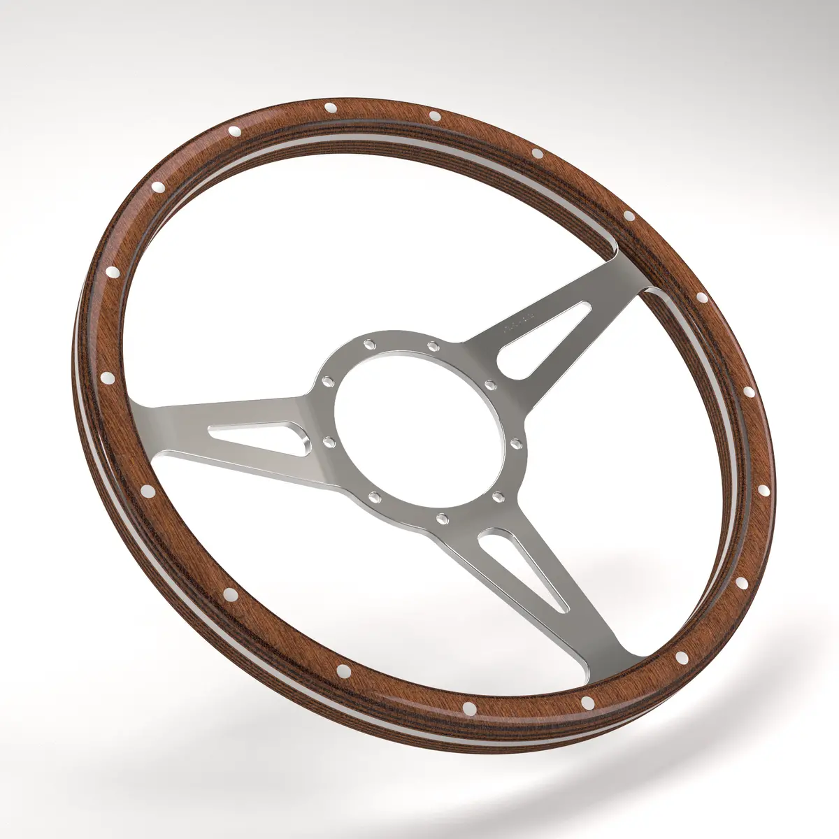 Dished Mk3 Wood Rim - Thick Grip Steering Wheel 15