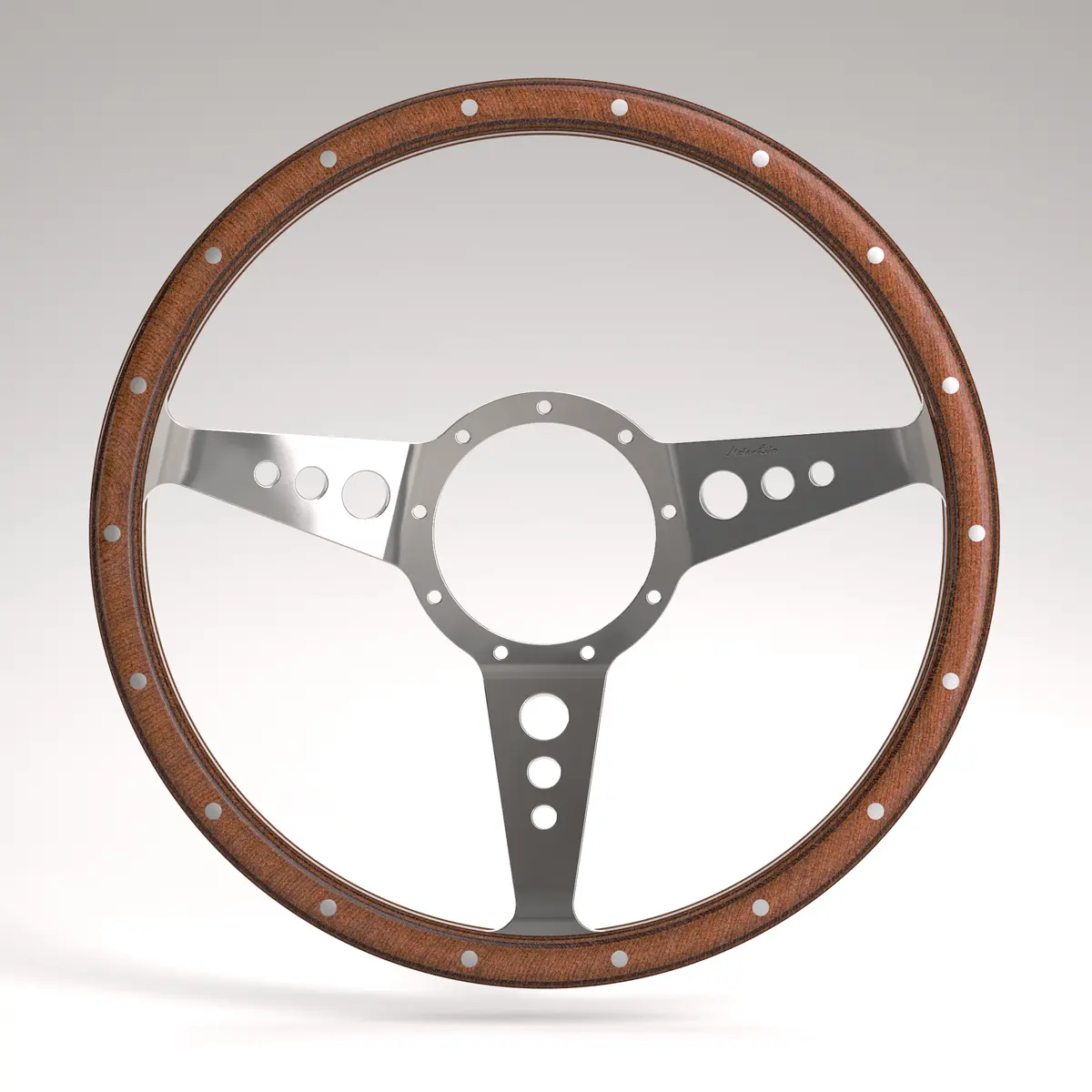 Dished Mk3 Wood Rim - Thick Grip Steering Wheel 2