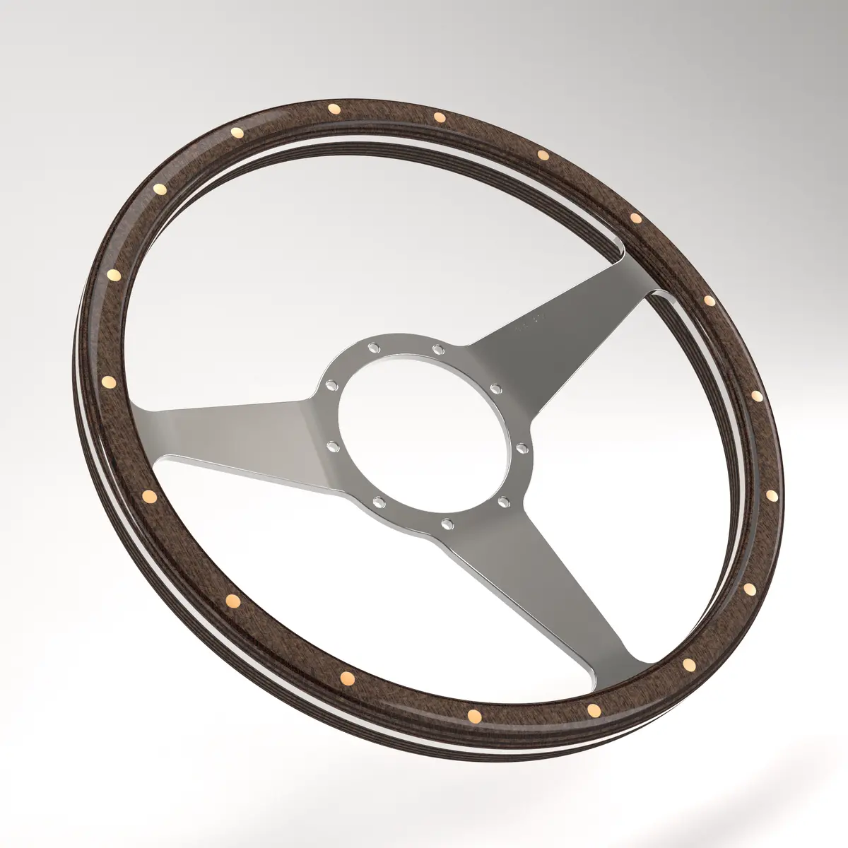 Dished Mk3 Wood Rim - Thick Grip Steering Wheel 18