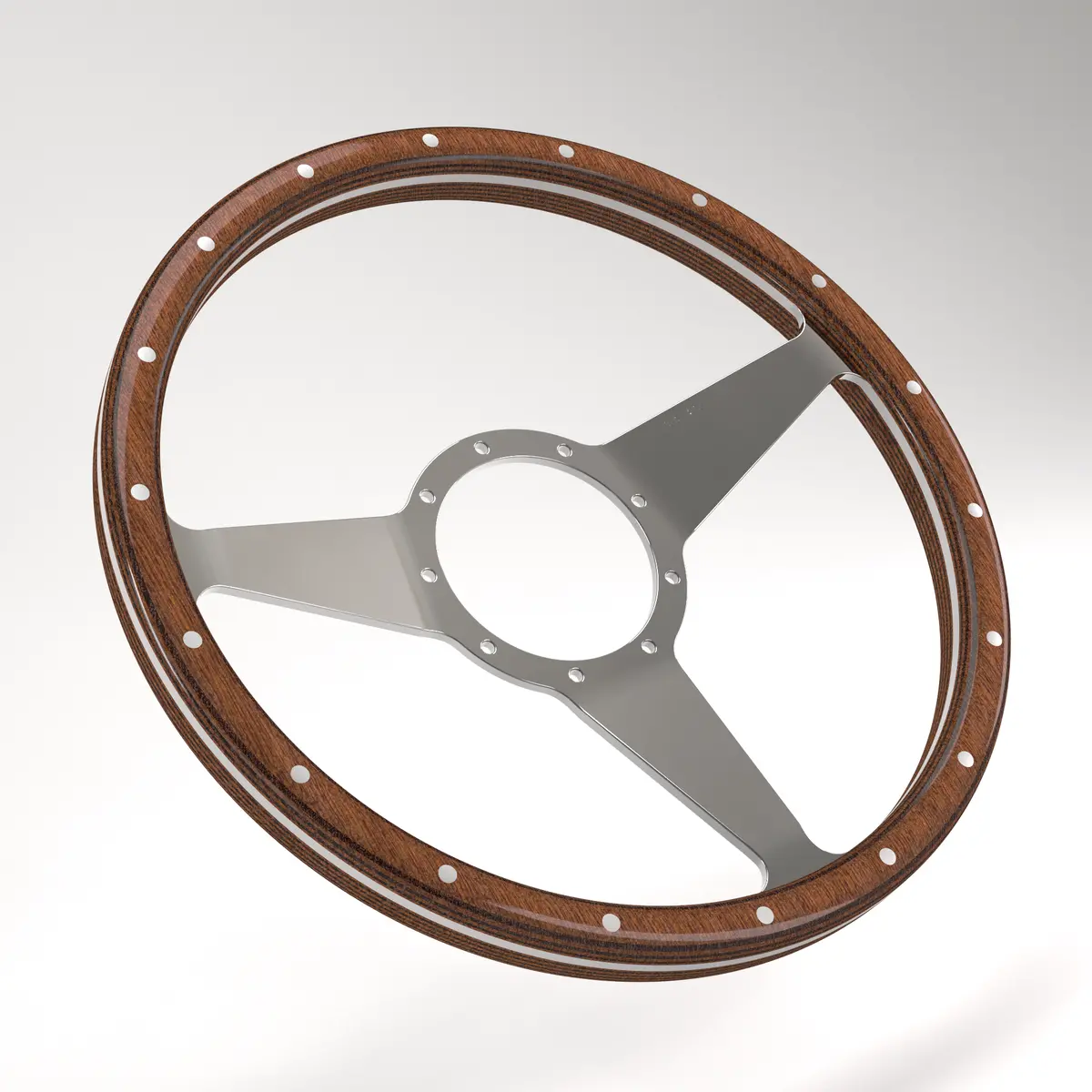 Dished Mk3 Wood Rim - Thick Grip Steering Wheel 9