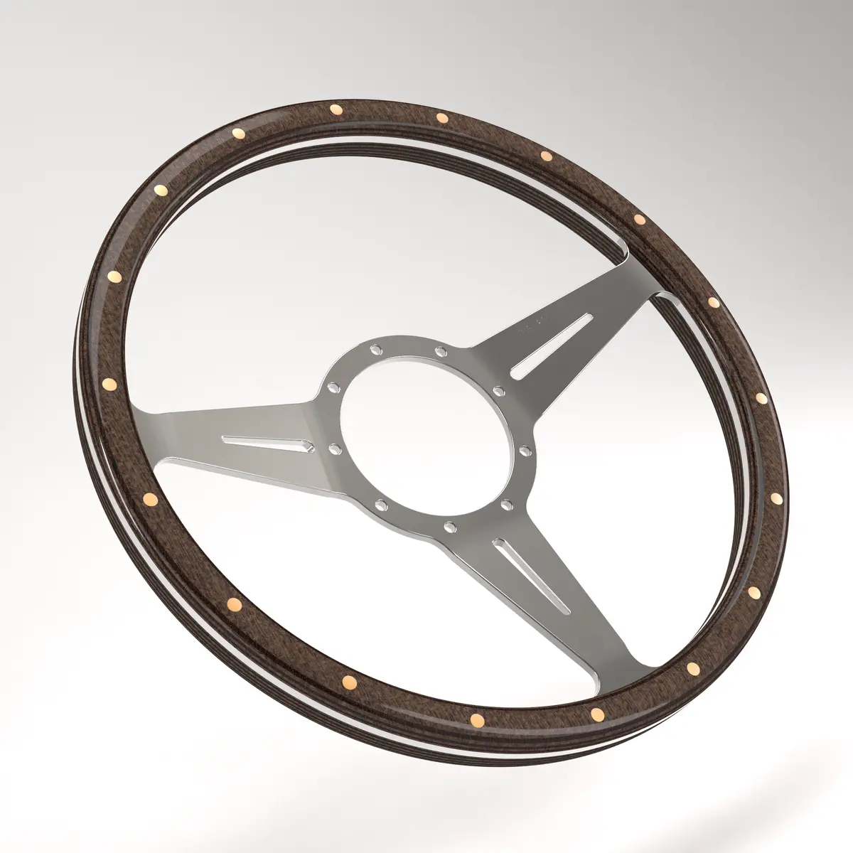Dished Mk3 Wood Rim - Thick Grip Steering Wheel 22