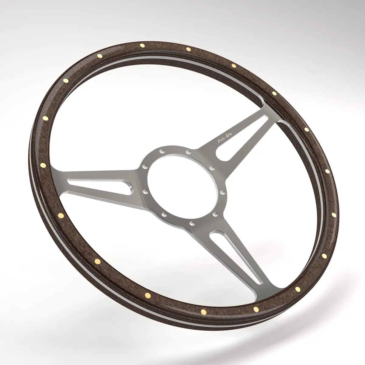 Dished Mk3 Wood Rim - Thick Grip Steering Wheel 34