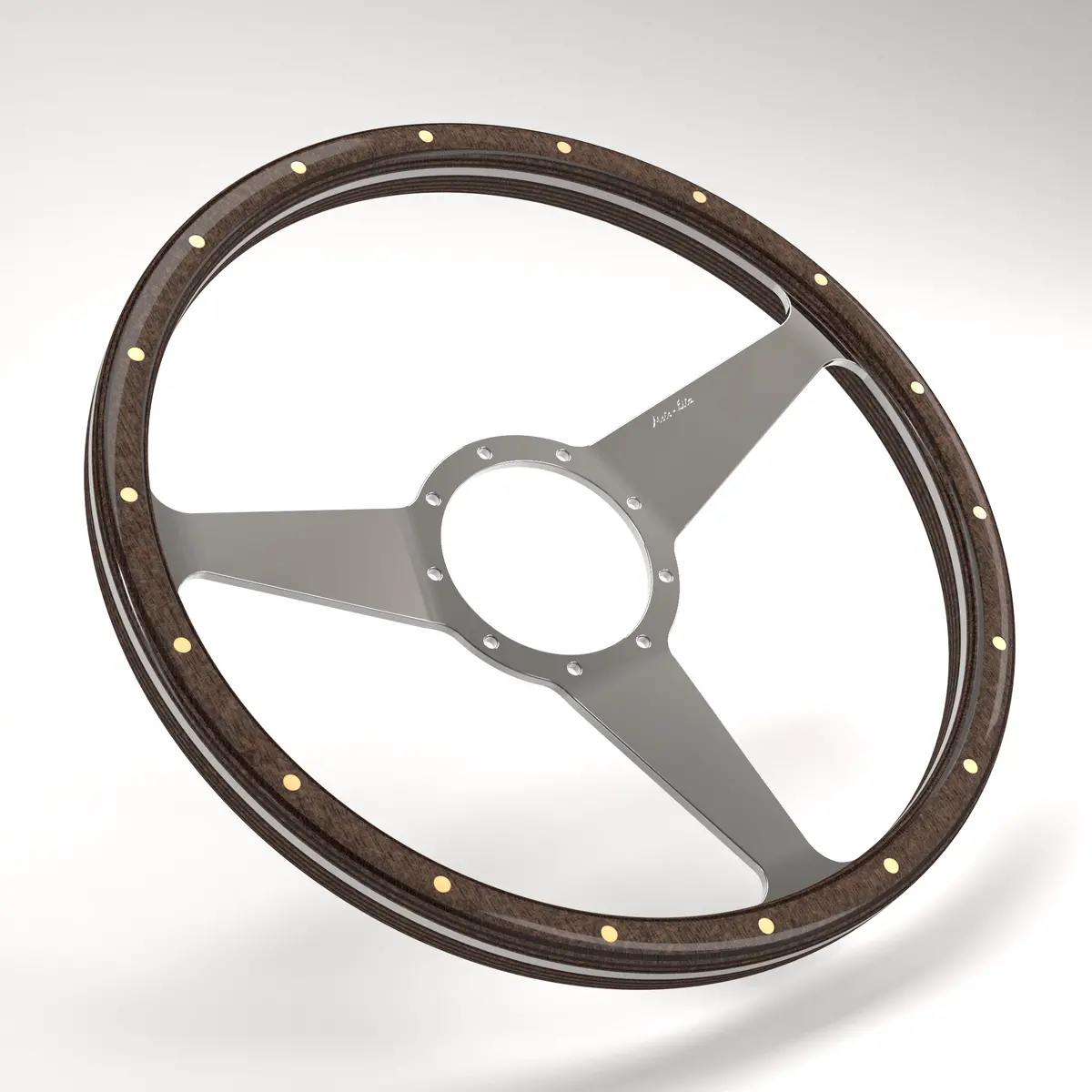 Dished Mk3 Wood Rim - Thick Grip Steering Wheel 28