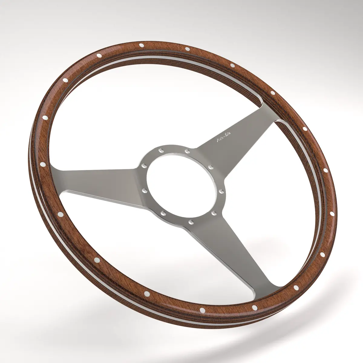 Dished Mk3 Wood Rim - Thick Grip Steering Wheel 27