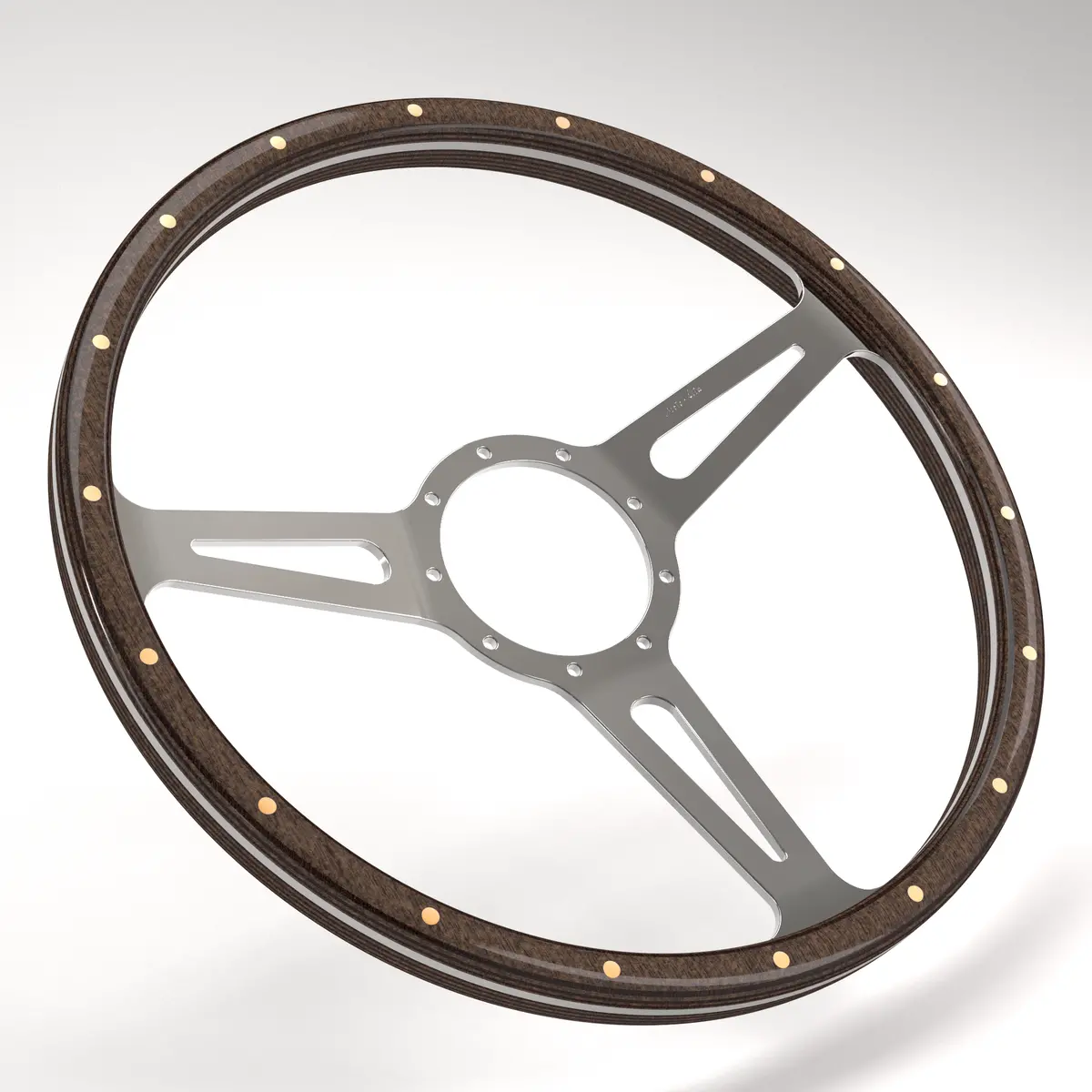 Dished Mk3 Wood Rim - Thick Grip Steering Wheel 44