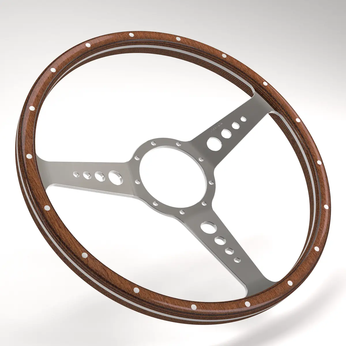 Dished Mk3 Wood Rim - Thick Grip Steering Wheel 26