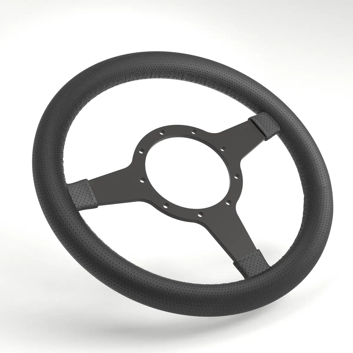Mk4 Expedition Hd Flat Leather Rim - Black Anodised 12