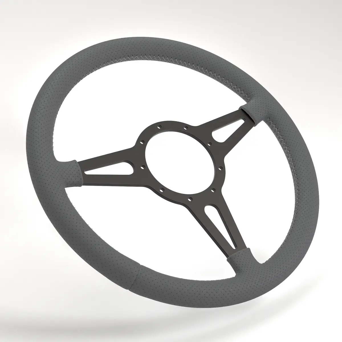 Mk4 Expedition Hd Flat Leather Rim - Black Anodised 54