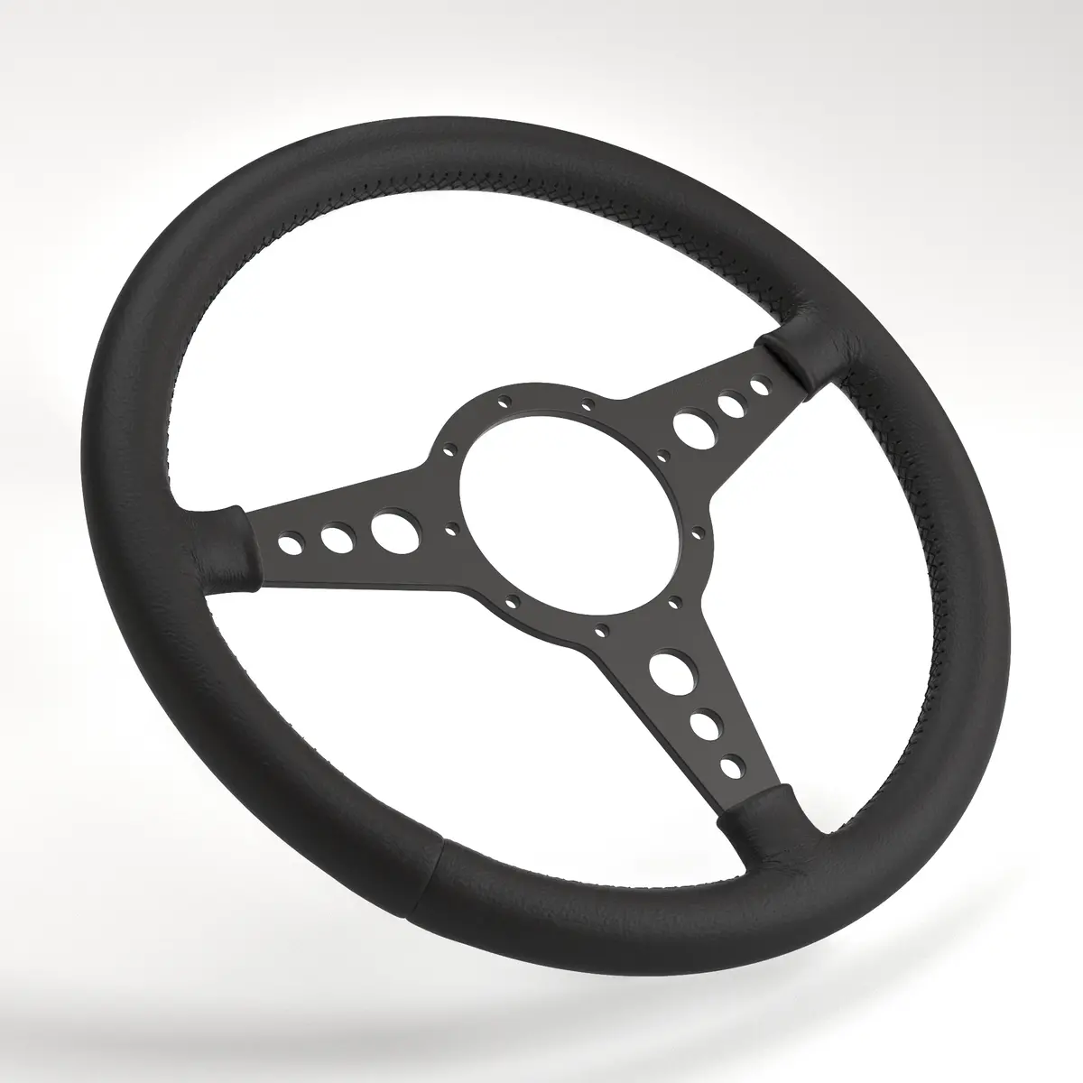 Mk4 Flat Leather Rim - Black Anodised 21