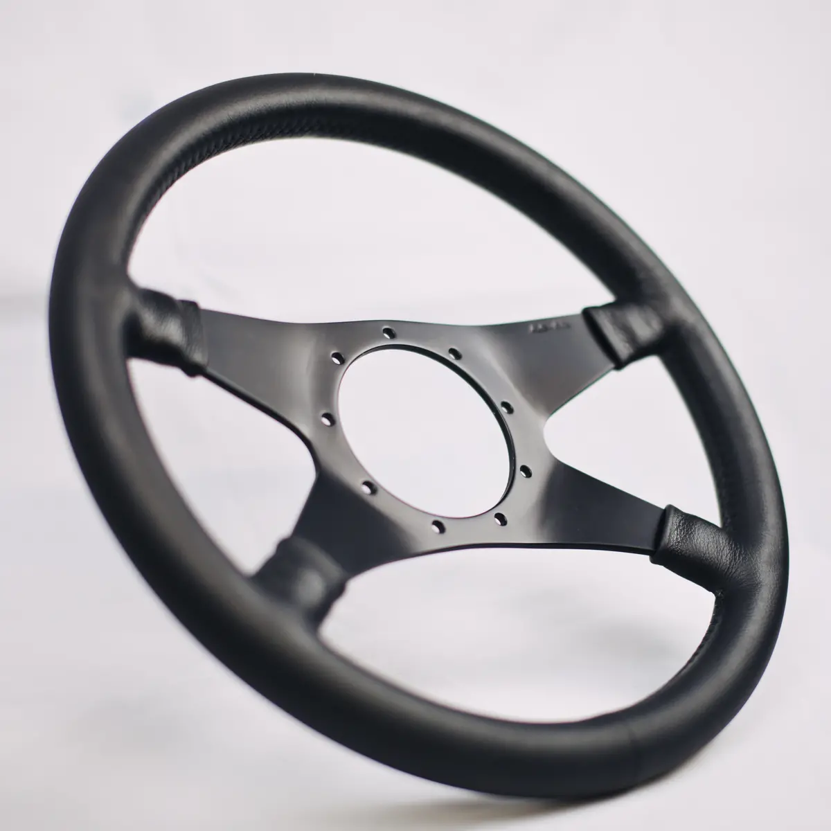 Dished Mk8 / Eagle 4 / Leather - Black Anodised Steering Wheel 1