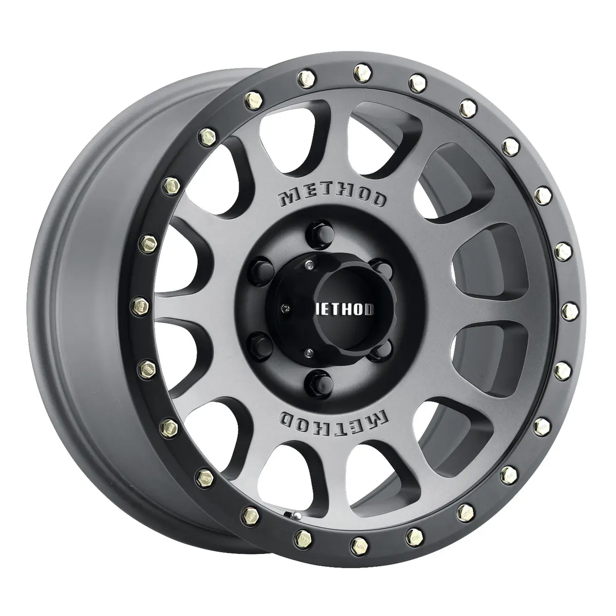 Method NV Series 305 Titanium Matte Black Lip Alloy Wheel