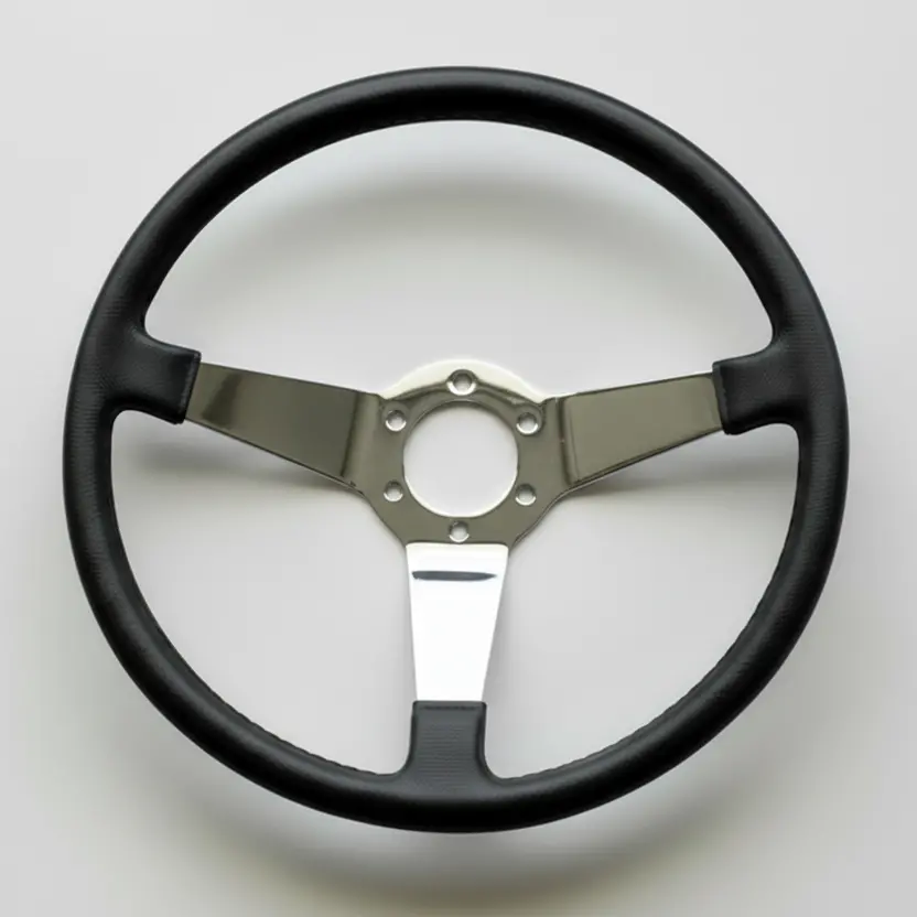 Mk4 Expedition Wheel With Momo Centre, Dished, Leather Rim - Polished 1