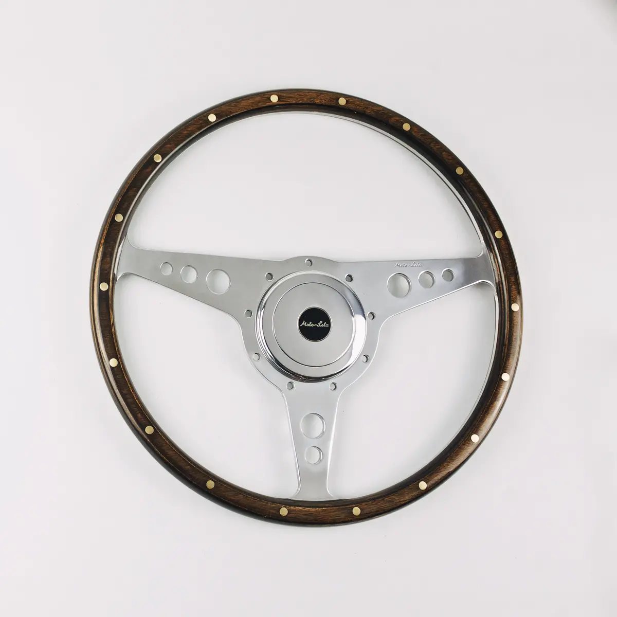 Flat Offset Wheel (3-Spoke) Wood Steering Wheel 1
