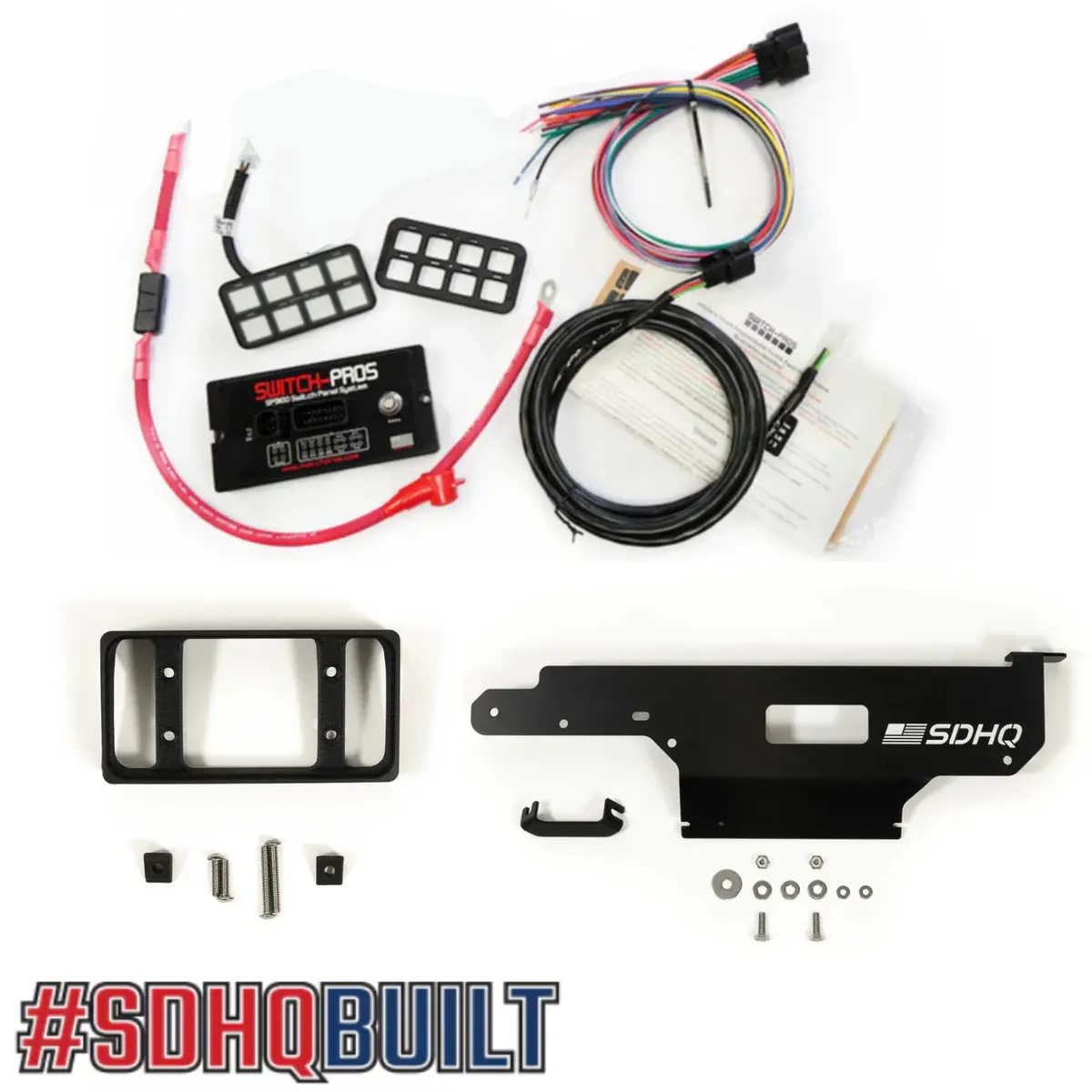 2021-2026 Ford F150 Raptor Complete Switch Pros Sp9100 Kit - Flow Through Center Console Keypad Mount 1