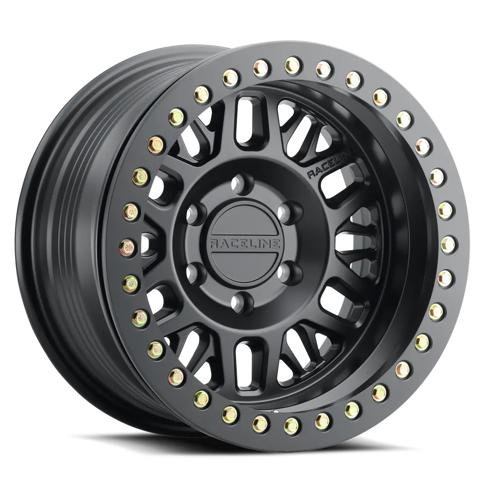 Raceline Rt951b Ryno Cast Beadlock - Satin Black W/Black Beadlock Ring 1