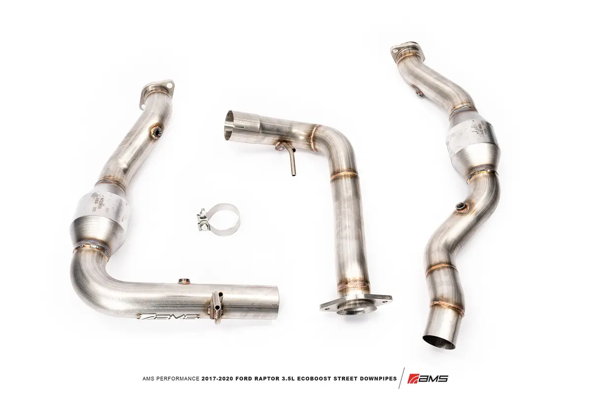 Ams 2017-2020 Ford Raptor 3.5L Ecoboost Street Downpipes 1
